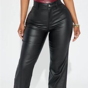 Fashion Nova Black Straight Leg Pants